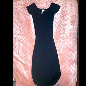 Black Knitted Short Dress